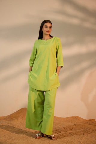 Lime Linen Co-ord Set