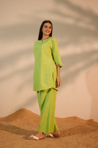 Lime Linen Co-ord Set