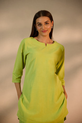 Lime Linen Co-ord Set