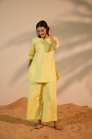 Yellow Linen Co-ord Set