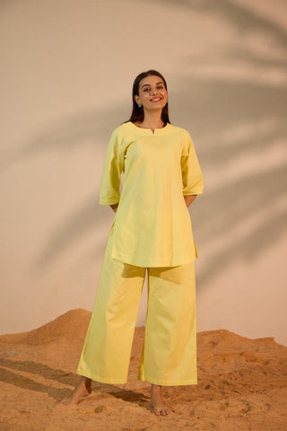 Yellow Linen Co-ord Set