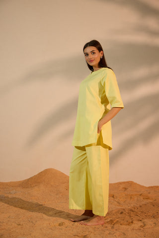 Yellow Linen Co-ord Set