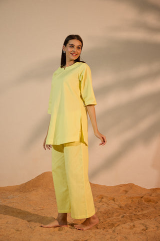 Yellow Linen Co-ord Set