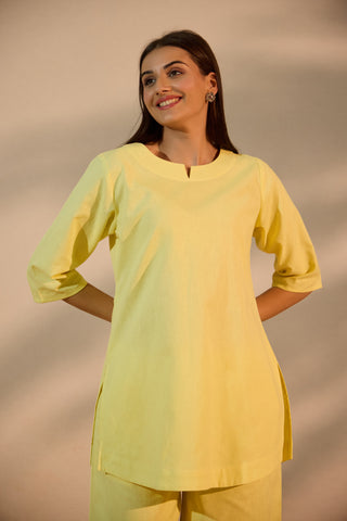 Yellow Linen Co-ord Set