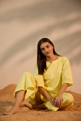 Yellow Linen Co-ord Set