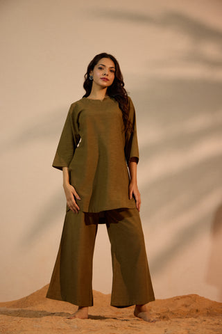 Olive Linen Co-ord Set