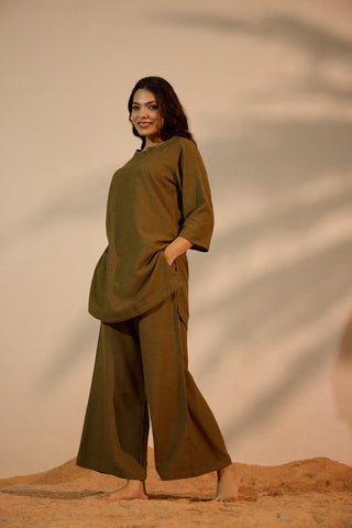 Olive Linen Co-ord Set