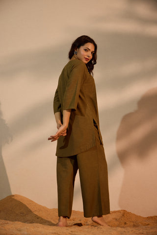 Olive Linen Co-ord Set